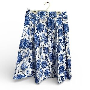 Floral Blue and White Women's Skirt